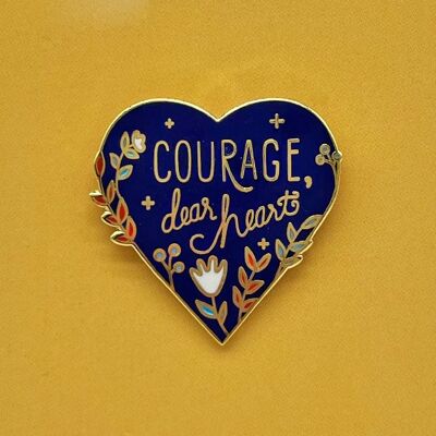 Broche en émail Courage Dear Hearts