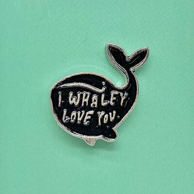 Je t'aime Whaley broche en émail