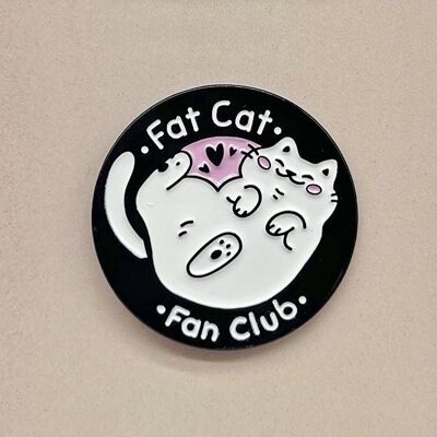 Spilla smaltata del Fan Club di Fat Cat