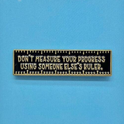 Ruler Of Progress Enamel Pin