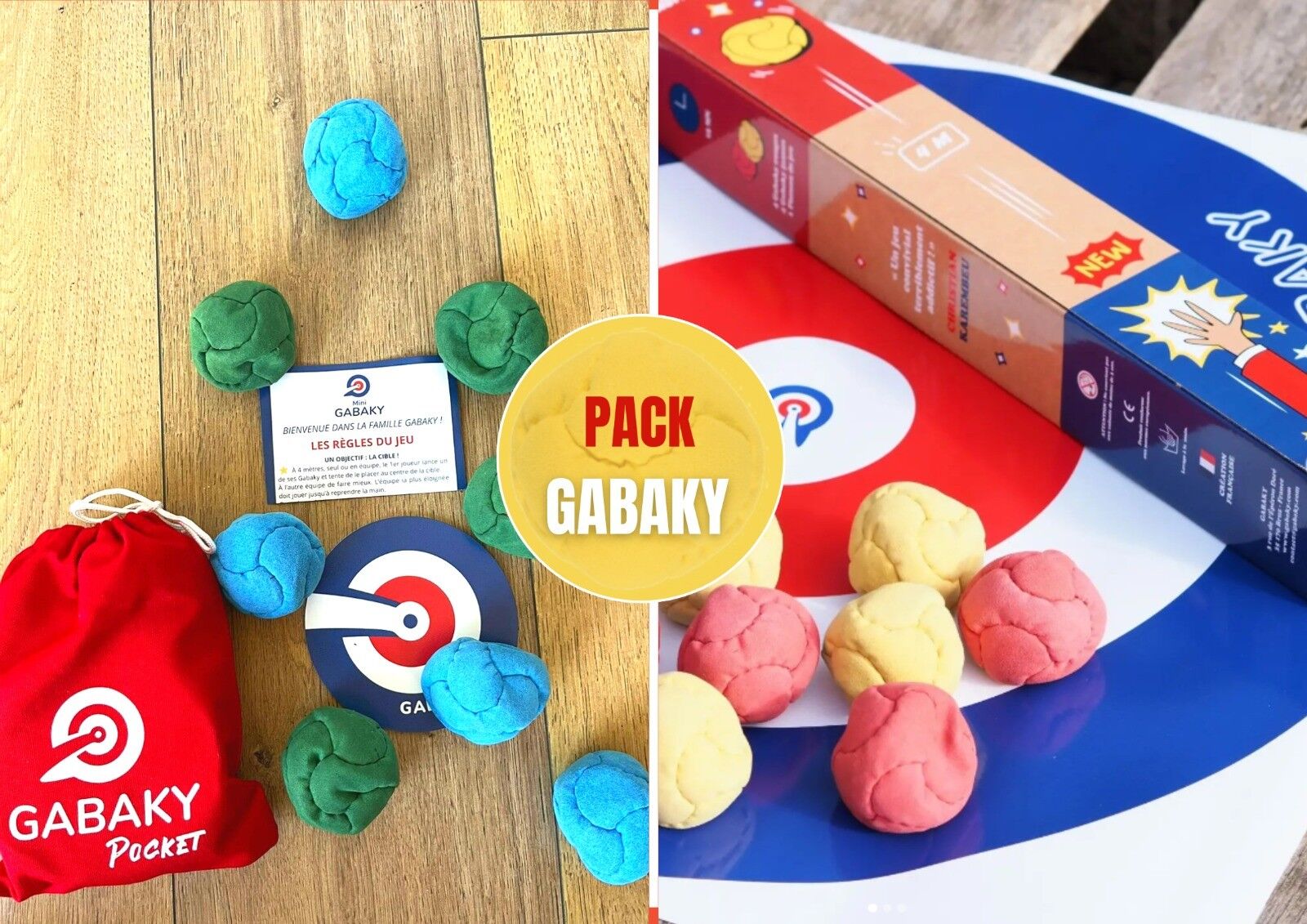 Pétanque on target - GABAKY - Extension pack 10+10 games - including 1 free Pocket