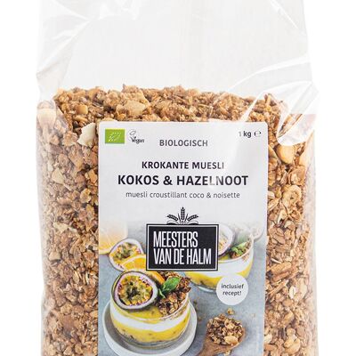 Krokante Muesli Kokos / Hazelnoot – 1 kg grootverpakking