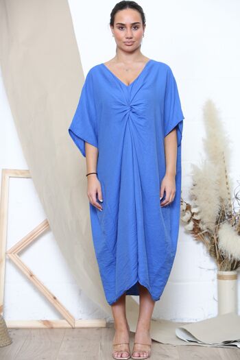 Robe midi d'été ample bleu roi 3