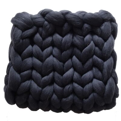Merino wool blanket / throw XXL - 80 x 120 cm Graphite gray