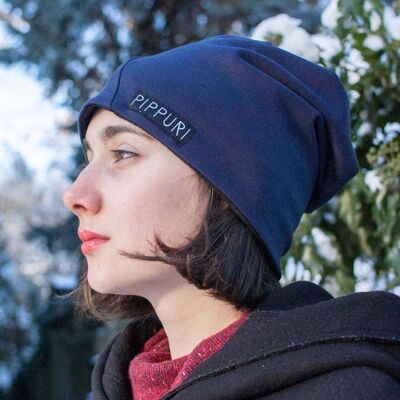 PIPPURI hat •NUTMEG• - dark blue, black, unisex, one size