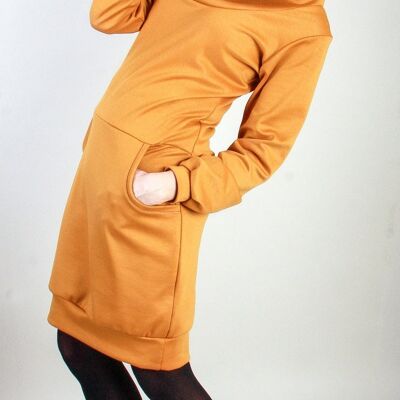 Vestido jersey amarillo curry HONEY de Pippuri