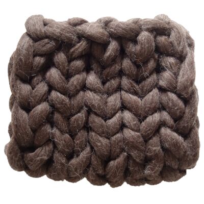 Blanket / Plaid XXL merino wool - 80 x 120 cm Natural brown