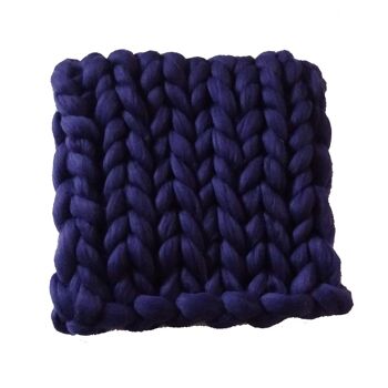 Couverture / Plaid XXL laine mérinos - 80 x 120 cm Violet 1