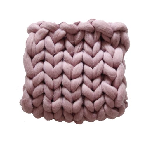 Couverture / Plaid XXL laine mérinos - 80 x 120 cm Pastel roze