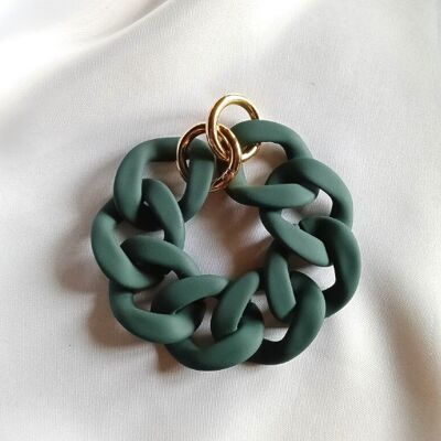 Hanna Bangle | Matte petrol green