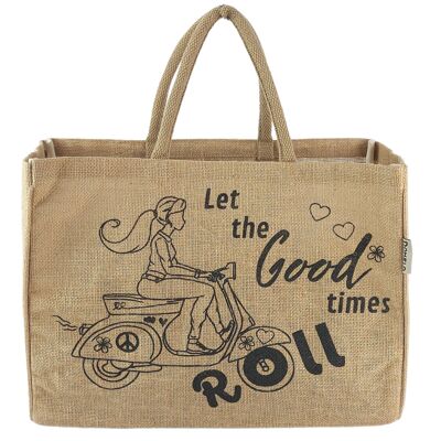 Large jute bag shopping bag vegan handbag shopping basket jute bag jute bag