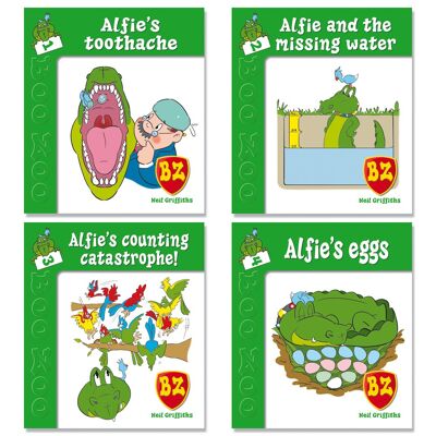 Set di libri di fiabe Alfie l'alligatore