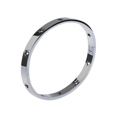 Bracelet en acier PVD avec étoiles