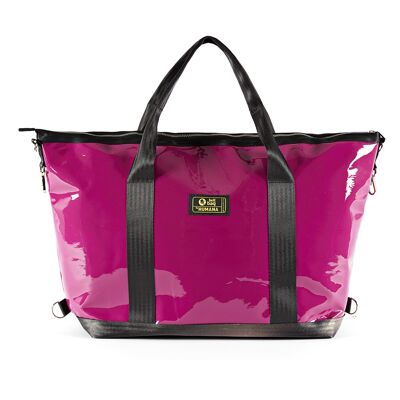 SMART BAG Lacquered fuchsia imitation leather