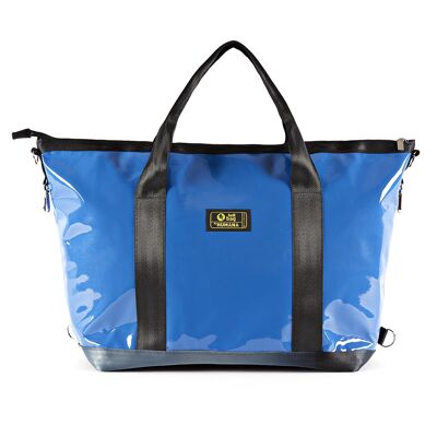SMART BAG Lacquered blue imitation leather