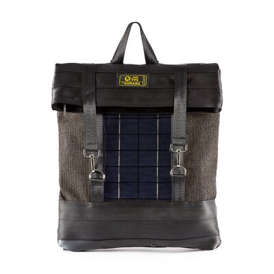 SOLAR TRENDY TEXT canvas marrone-nero