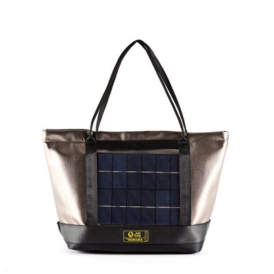 SHOPPING SOLAR NEW metallic silver imitation leather