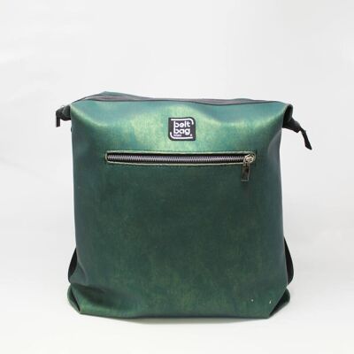 URBN backpack Green leatherette flecked with gold