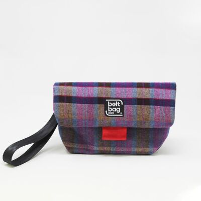 Borsa tracolla FLAP MN Tartan viola-azzurro-senape