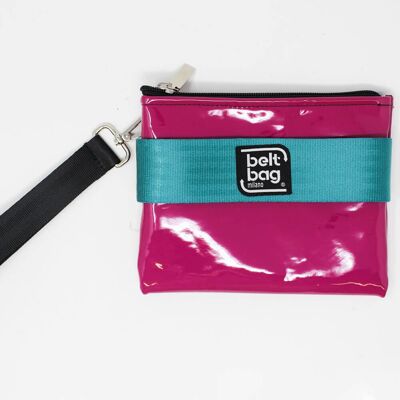 Pochette POUCH UP Similicuir en vinyle violet