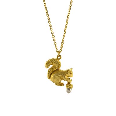 Squirrel & Acorn Necklace