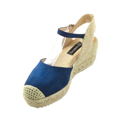 Women's esparto wedge sandal navy color - Pack 6 sizes