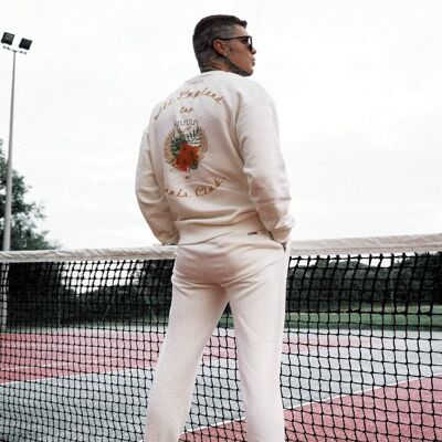 Liquor n Poker - All England tennis club sweater in off white