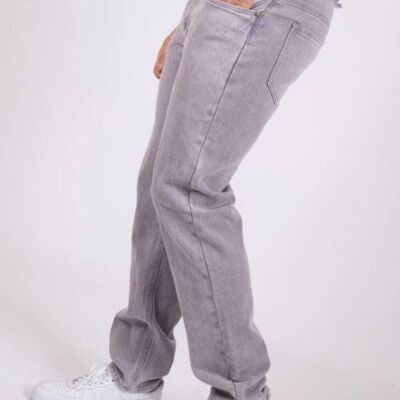 Liquor N Poker co-ord straight leg jeans in washed grey denim