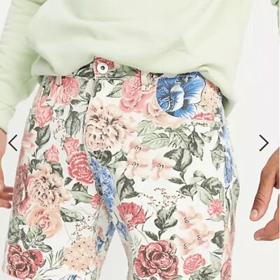 Liquor n Poker Vintage floral print shorts in relaxed fit