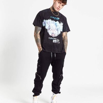 No Boundaries arctic wolf t shirt in oversized fit