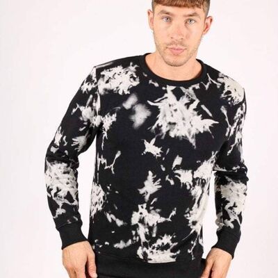 Tie Dye Jumper in Black