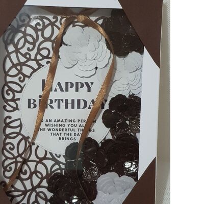 Tarjeta de cumpleaños de lujo en caja, diseños de CamieroseUK, venta al por mayor