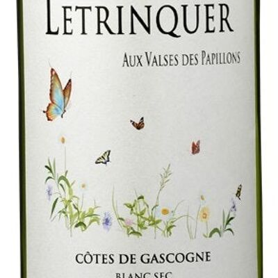 Trockener Weißwein Côtes de Gascogne Letrinquer Aux Valses des Papillons 75cl