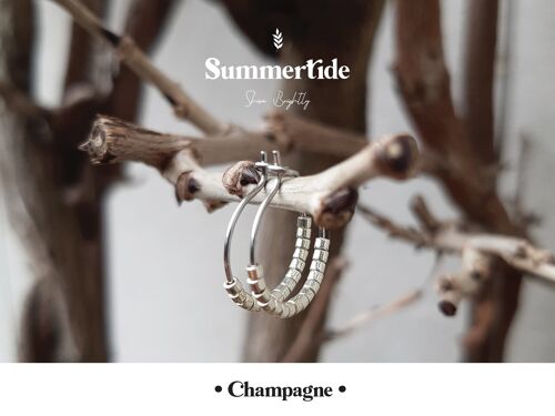 Champagne - Tiny Hoops (15mm)