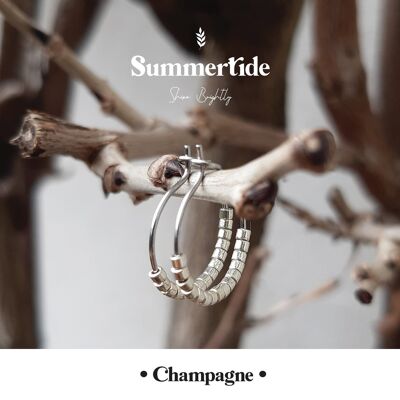 Champagne - Tiny Hoops (15mm)