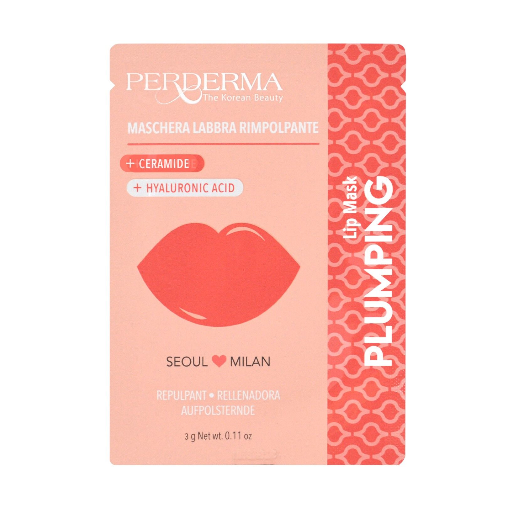 FEUCHTIGKEITSSPENDENDE UND PLUMPING LIP MASK