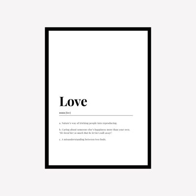 Love Dictionary Art Print