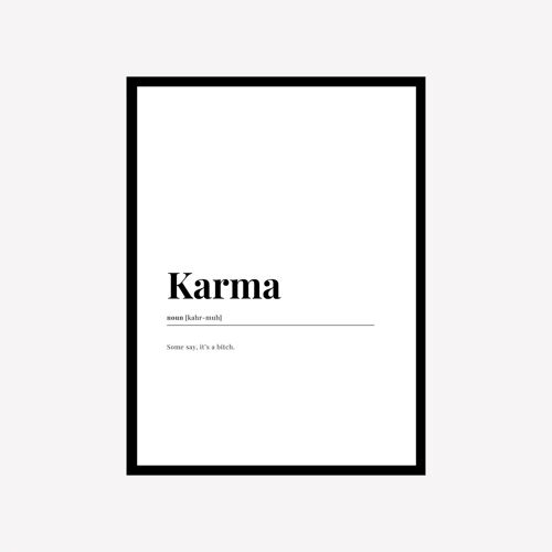 Karma Dictionary Art Print