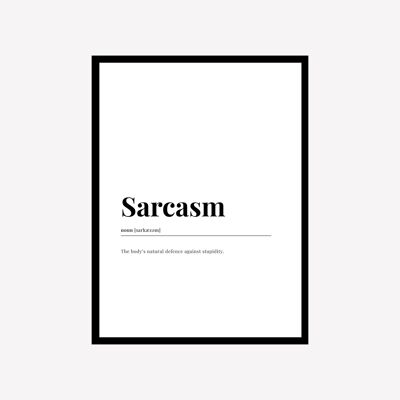 Sarcasm Dictionary Art Print