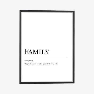 Stampa artistica del dizionario di famiglia