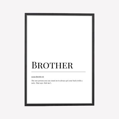 Brother Dictionary Art Print