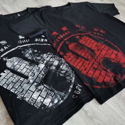 T-shirt homme noir/blanc et noir/rouge