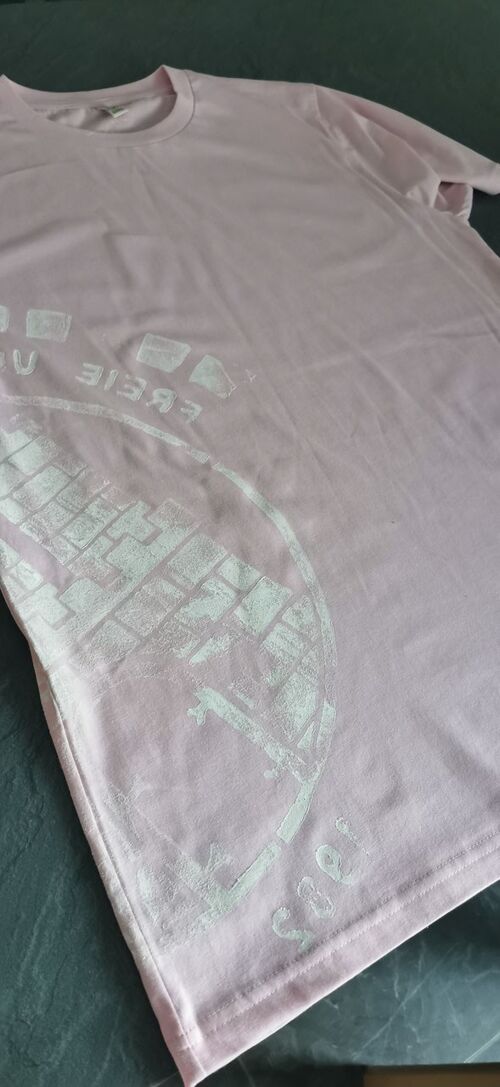 Herren T-Shirt Rosa / Weiß