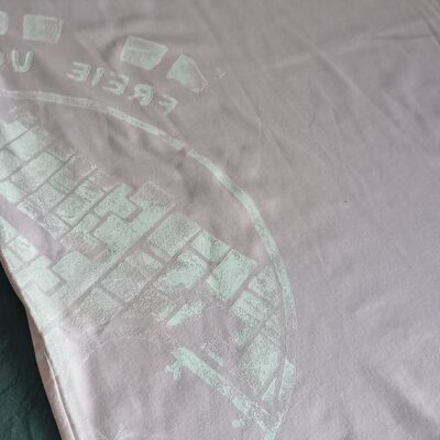T-shirt rose / blanc pour homme