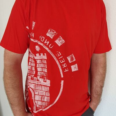 Herren T-Shirt rot/weiß