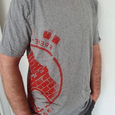 T-shirt da uomo grigio/rosso