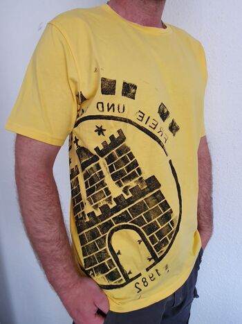 T-shirt homme jaune/noir