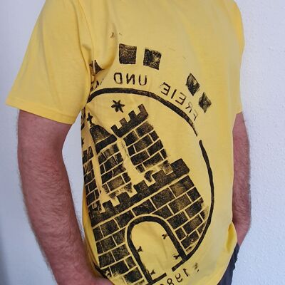 Herren T-Shirt gelb/schwarz