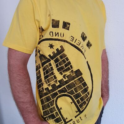 T-shirt homme jaune/noir