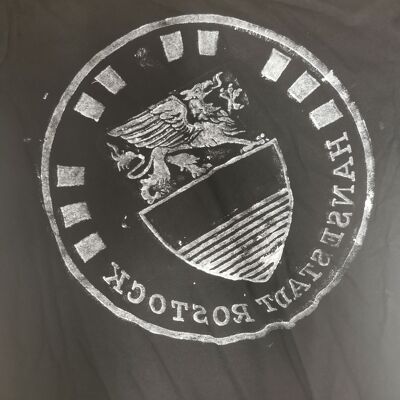 Herren T-Shirt schwarz/weiß Rostock